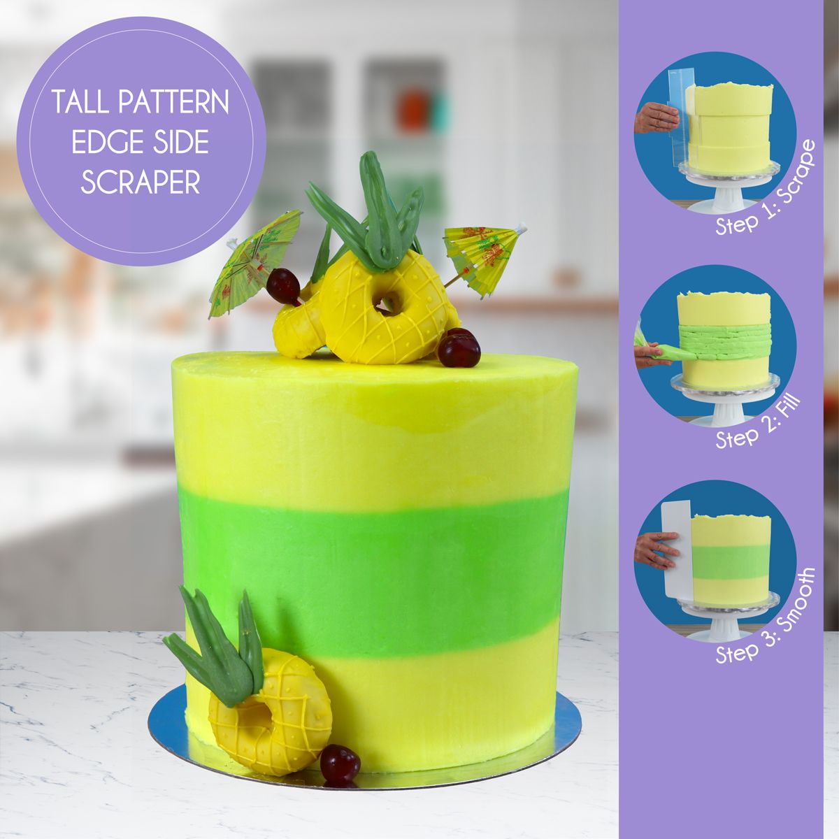 PME stěrka na dort -  široké pruhy 20 a 25 cm